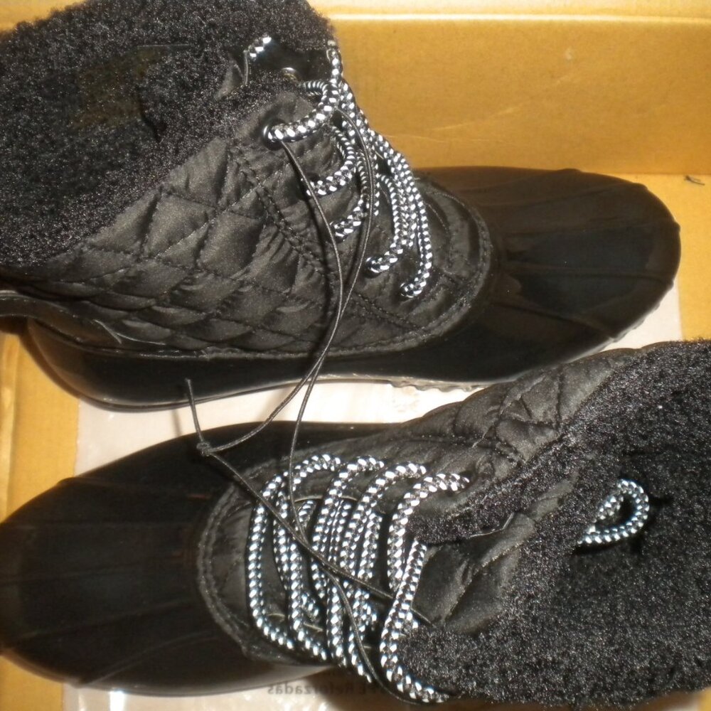 Sporto Women's Size 7 Black Andie Water Repellant Duck Boots NWT - Picture 3 of 7
